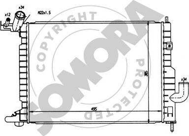 Somora 210441 - Радиатор, охлаждение двигателя autospares.lv