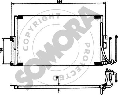 Somora 210460 - Конденсатор кондиционера autospares.lv