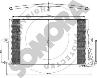 Somora 210560 - Конденсатор кондиционера autospares.lv