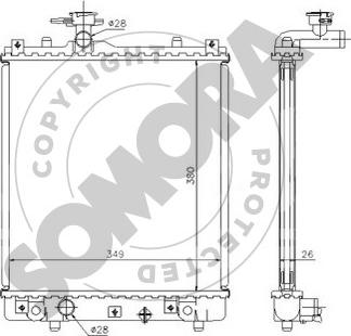 Somora 210140 - Радиатор, охлаждение двигателя autospares.lv