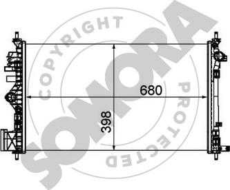 Somora 210840E - Радиатор, охлаждение двигателя autospares.lv