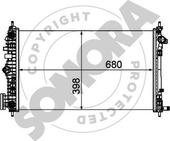 Somora 210840F - Радиатор, охлаждение двигателя autospares.lv