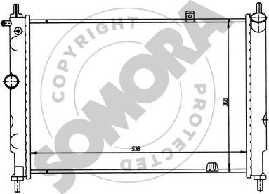 Somora 211541 - Радиатор, охлаждение двигателя autospares.lv