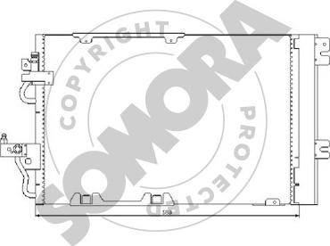 Somora 211860B - Конденсатор кондиционера autospares.lv