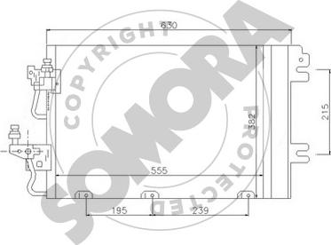 Somora 211860 - Конденсатор кондиционера autospares.lv