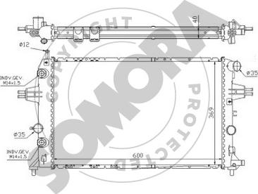 Somora 211749 - Радиатор, охлаждение двигателя autospares.lv