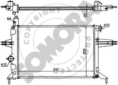 Somora 211744 - Радиатор, охлаждение двигателя autospares.lv