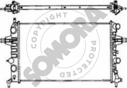 Somora 211740A - Радиатор, охлаждение двигателя autospares.lv