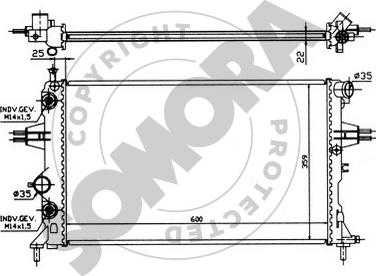 Somora 211741 - Радиатор, охлаждение двигателя autospares.lv