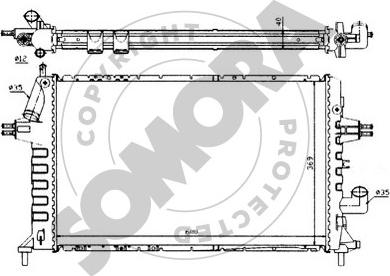 Somora 211748 - Радиатор, охлаждение двигателя autospares.lv