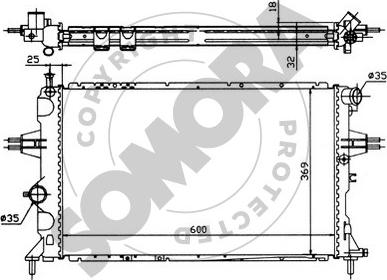 Somora 211743 - Радиатор, охлаждение двигателя autospares.lv