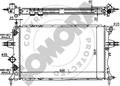 Somora 211742 - Радиатор, охлаждение двигателя autospares.lv