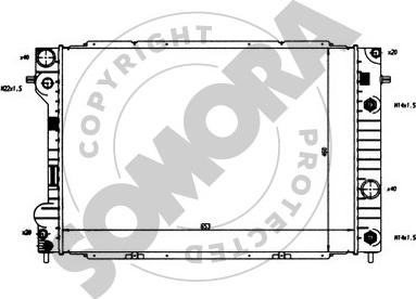 Somora 213242 - Радиатор, охлаждение двигателя autospares.lv