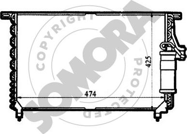 Somora 213260 - Конденсатор кондиционера autospares.lv