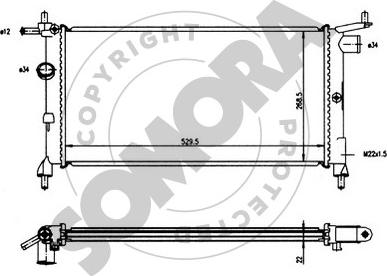 Somora 212440 - Радиатор, охлаждение двигателя autospares.lv