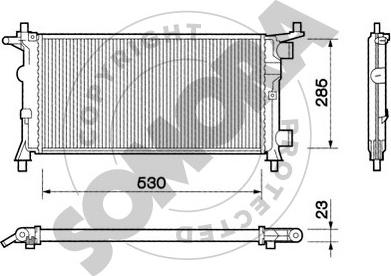 Somora 212442 - Радиатор, охлаждение двигателя autospares.lv