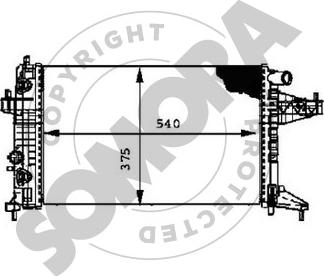 Somora 212540C - Радиатор, охлаждение двигателя autospares.lv