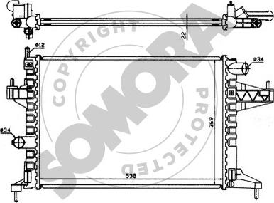 Somora 212541 - Радиатор, охлаждение двигателя autospares.lv