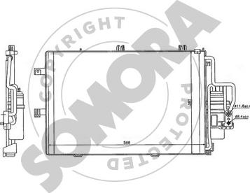 Somora 212560A - Конденсатор кондиционера autospares.lv