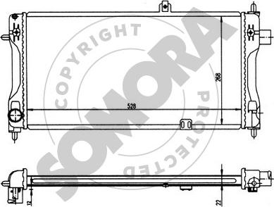 Somora 212141 - Радиатор, охлаждение двигателя autospares.lv
