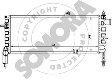 Somora 212142 - Радиатор, охлаждение двигателя autospares.lv