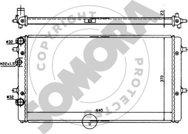 Somora 280440 - Радиатор, охлаждение двигателя autospares.lv