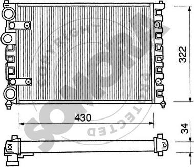 Somora 280240 - Радиатор, охлаждение двигателя autospares.lv