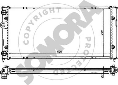 Somora 280243 - Радиатор, охлаждение двигателя autospares.lv