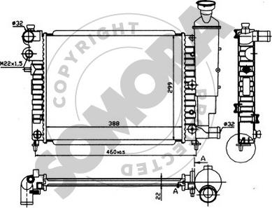 Somora 224140 - Радиатор, охлаждение двигателя autospares.lv