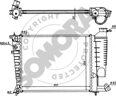 Somora 220540 - Радиатор, охлаждение двигателя autospares.lv