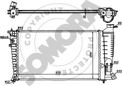 Somora 220542 - Радиатор, охлаждение двигателя autospares.lv