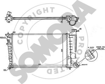 Somora 220640B - Радиатор, охлаждение двигателя autospares.lv