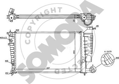 Somora 220640 - Радиатор, охлаждение двигателя autospares.lv