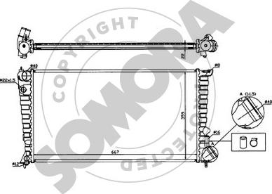 Somora 220642 - Радиатор, охлаждение двигателя autospares.lv