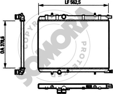 Somora 220741 - Радиатор, охлаждение двигателя autospares.lv