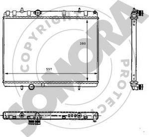 Somora 221340B - Радиатор, охлаждение двигателя autospares.lv