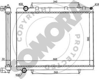 Somora 221340C - Радиатор, охлаждение двигателя autospares.lv