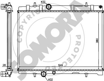 Somora 223440A - Радиатор, охлаждение двигателя autospares.lv