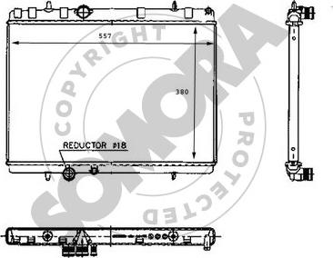 Somora 223440C - Радиатор, охлаждение двигателя autospares.lv