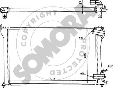 Somora 223244 - Радиатор, охлаждение двигателя autospares.lv