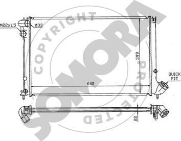 Somora 223240H - Радиатор, охлаждение двигателя autospares.lv