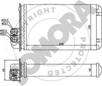 Somora 223250 - Теплообменник, отопление салона autospares.lv