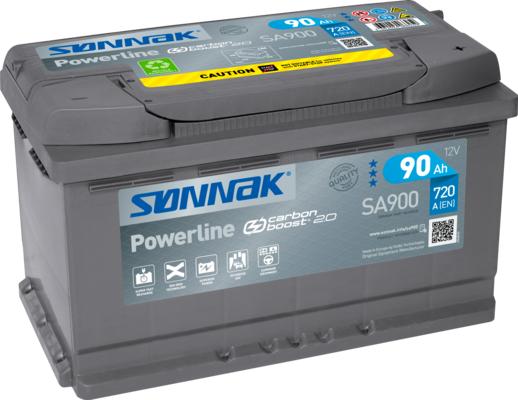 Sonnak SA900 - Стартерная аккумуляторная батарея, АКБ autospares.lv