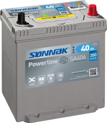 Sonnak SA406 - Стартерная аккумуляторная батарея, АКБ autospares.lv