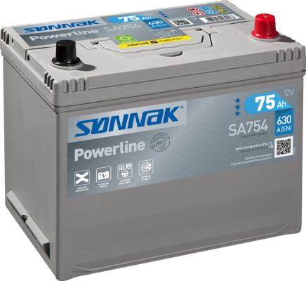 Sonnak SA754 - Стартерная аккумуляторная батарея, АКБ autospares.lv