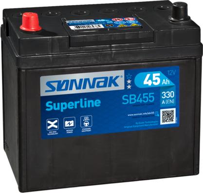 Sonnak SB455 - Стартерная аккумуляторная батарея, АКБ autospares.lv