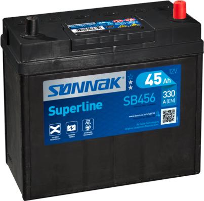 Sonnak SB456 - Стартерная аккумуляторная батарея, АКБ autospares.lv