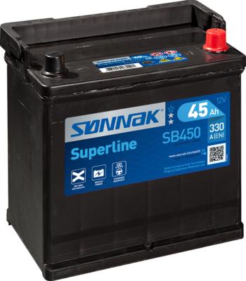 Sonnak SB450 - Стартерная аккумуляторная батарея, АКБ autospares.lv