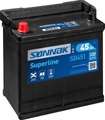 Sonnak SB451 - Стартерная аккумуляторная батарея, АКБ autospares.lv