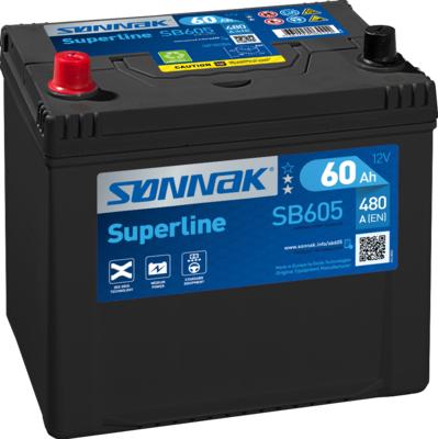 Sonnak SB605 - Стартерная аккумуляторная батарея, АКБ autospares.lv